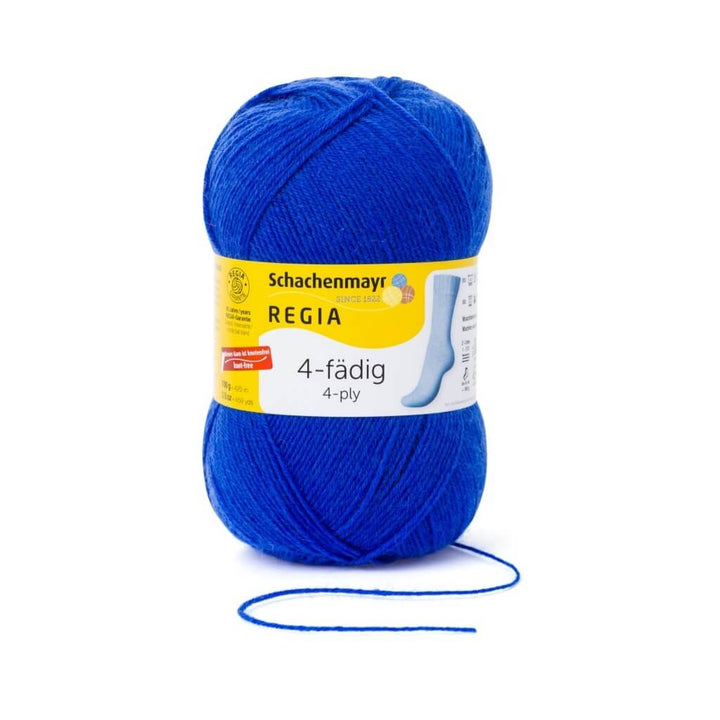 Schachenmayr Regia 4-fädig Uni 100 Gramm 6615 - Electric blue Lieblingsgarn
