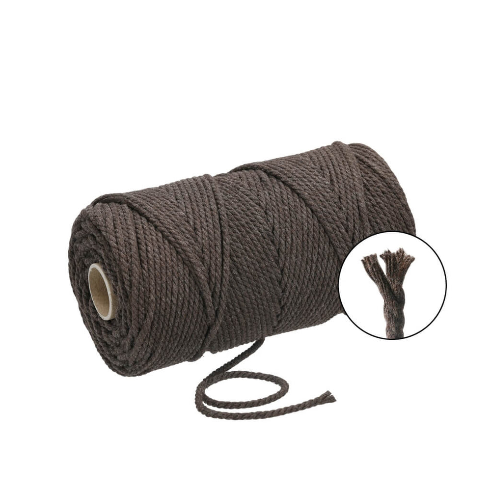 Filani Lieblingsgarn - Makramee Garn 3 mm x 120 m gedreht Espresso bei bei bei bei Lieblingsgarn