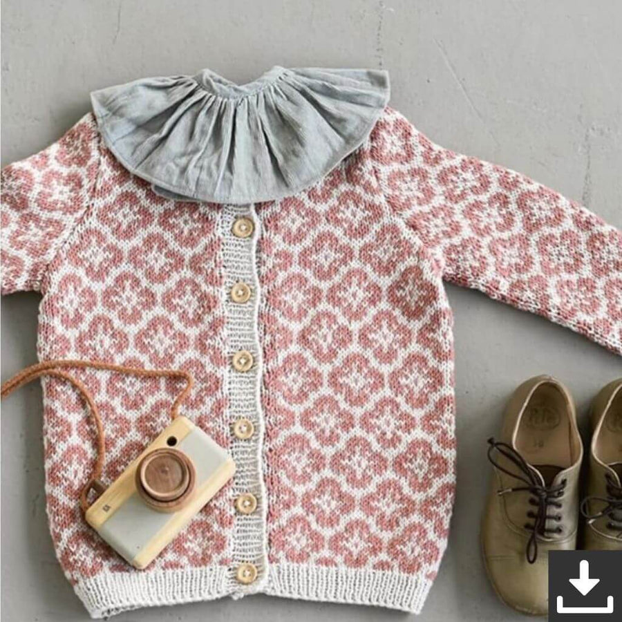 Duo Blumenstrickjacke Fresko - Sandnes Garn Lieblingsgarn