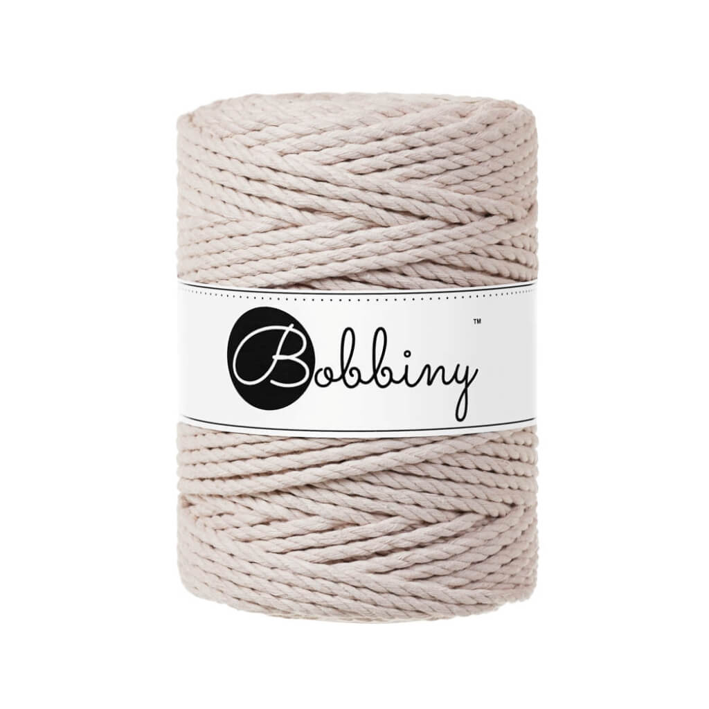 Bobbiny Makramee Garn 5 mm x 100 m gedreht Nude Lieblingsgarn