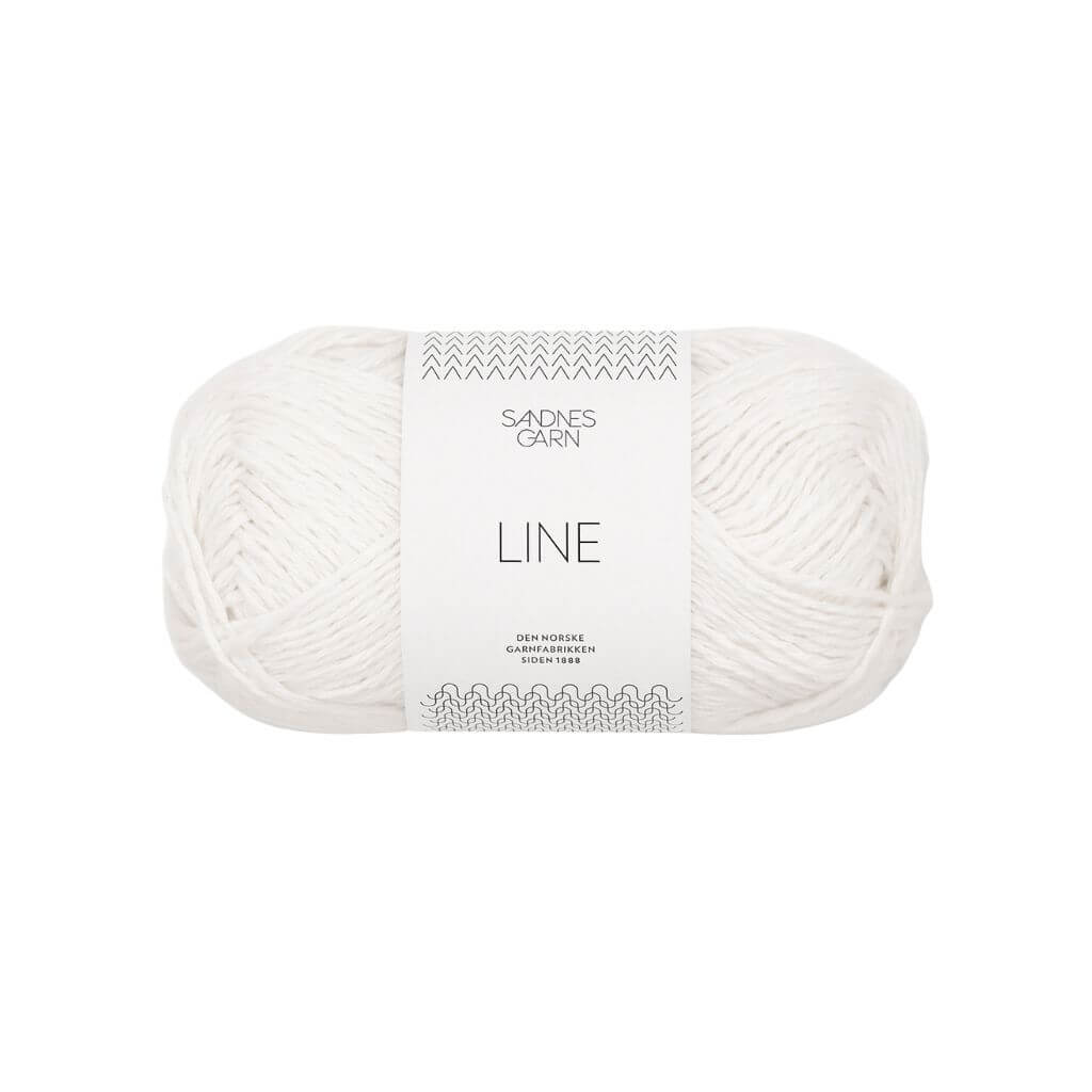 Sandnes Garn Line - 50g 1002 - Hvit Lieblingsgarn