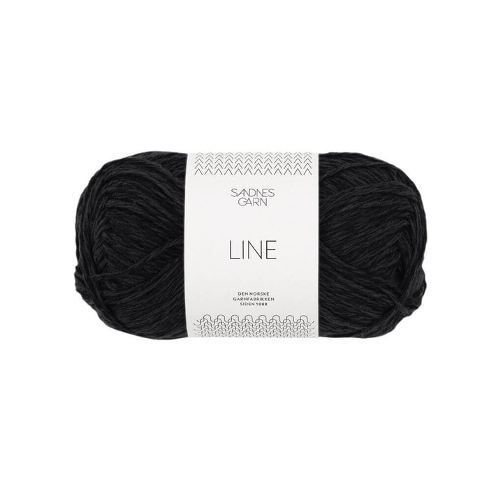Sandnes Garn Line - 50g 1099 - Sort Lieblingsgarn