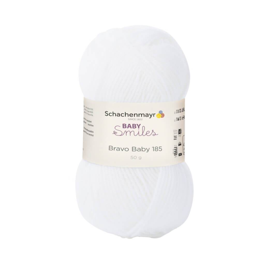 Schachenmayr Baby Smiles Bravo Baby 185 Babygarn 1001 - Weiß Lieblingsgarn