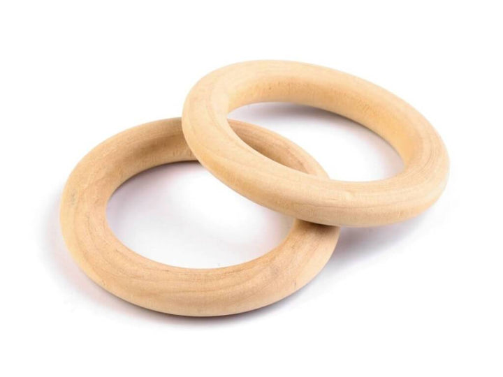 10 Holzringe aus Birke 49 mm bei bei bei bei Lieblingsgarn